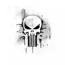 punisher logo tattoo design idea
