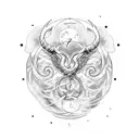 CAPRICORN, PHOENIX AND ADD Semicolon tattoo design idea