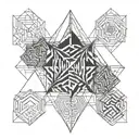 paradox words with some lines  tattoo design idea