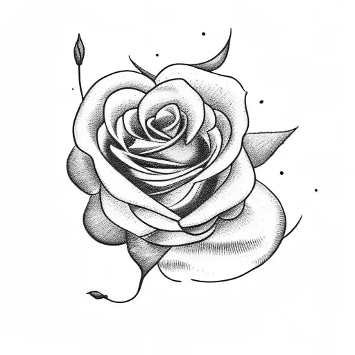 Priscilla with roses tattoo design idea