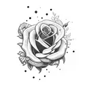 Priscilla with roses tattoo design idea