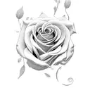 Priscilla with roses tattoo design idea