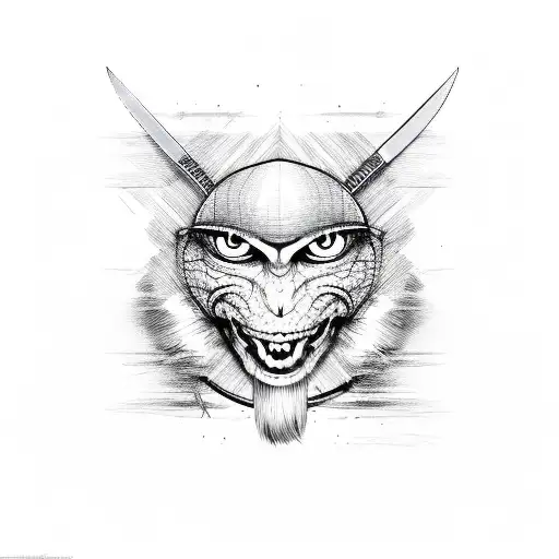 chef knife  tattoo design idea