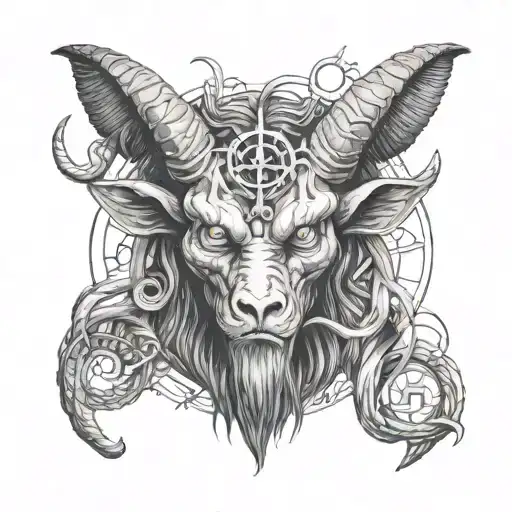 baphomet bdsm tattoo design idea