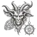 baphomet bdsm tattoo design idea