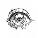 1 EYE stencil tattoo design idea