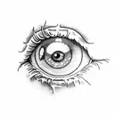 1 EYE stencil tattoo design idea