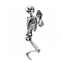 a skeleton praying tattoo design idea