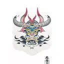 Taurus and the 1986 year  tattoo design idea