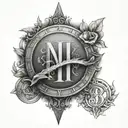 Roman Numeral Date on tricep tattoo design idea