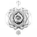 2003 on wrist Rose Breast cancer symbol with cross inside Red wording "FAITH" tattoo design idea