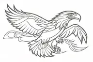 tribal design eagle soaring tattoo design idea