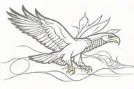 tribal design eagle soaring tattoo design idea