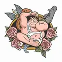 peter from family guy something in pink tattoo design idea