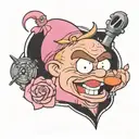 peter from family guy something in pink tattoo design idea