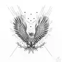 Eagle wilderness tattoo design idea