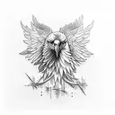 Eagle wilderness tattoo design idea