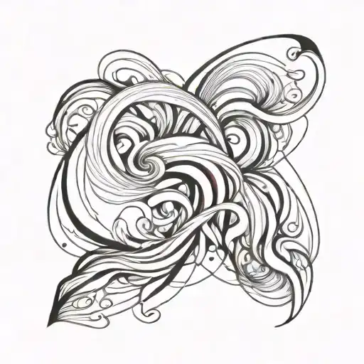 suminagashi abstract design tattoo design idea