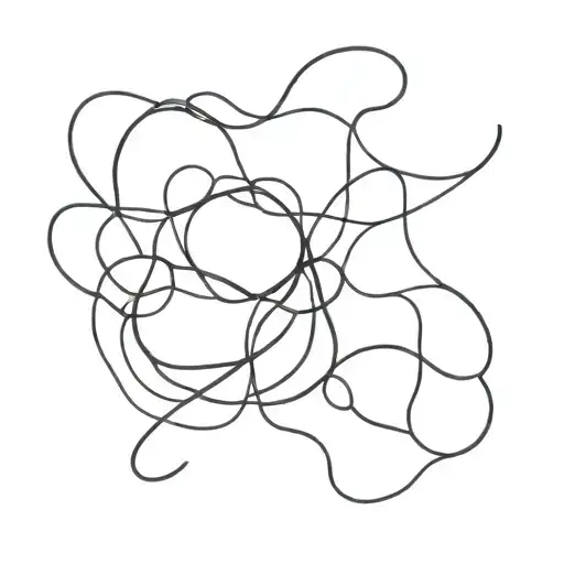 suminagashi abstract tattoo design idea