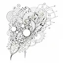 suminagashi abstract design tattoo design idea