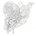 suminagashi abstract design tattoo design idea