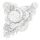 suminagashi abstract design tattoo design idea