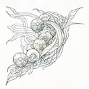 suminagashi abstract design tattoo design idea