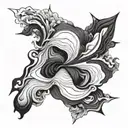suminagashi abstract tattoo design idea