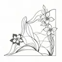 suminagashi black tattoo design idea