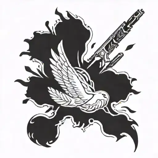 A tattoo paying a tribute to "Vortex Club" poster from the game "Life is Strange" tattoo design idea