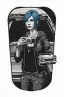 Game Life is Strange, Vortex Club, Chloe price in the car, Maxine with polaroid camera. Arcadia Bay. Tornado, Storm tattoo design idea
