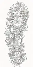 A tattoo paying a tribute to "Vortex Club" poster from the game "Life is Strange" tattoo design idea