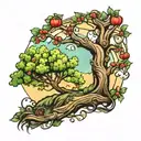 giving tree tattoo design idea