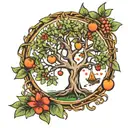 giving tree tattoo design idea
