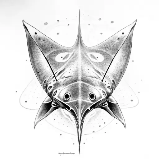 Manta ray tattoo design idea