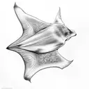 Manta ray tattoo design idea