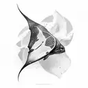 Manta ray tattoo design idea