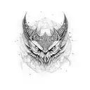 hombre musculoso con alas  tattoo design idea