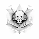 hombre musculoso con alas  tattoo design idea