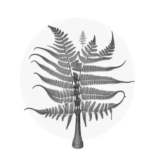Fern Tree tattoo design idea