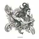 quotes lord shiva holding hand tattoo design idea