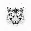 tiger head wrapped with a snake tattoo design idea