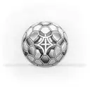 cross with soccer ball under it and clouds surrounding  tattoo design idea