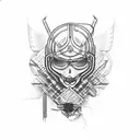 Harley Davidson motorcycle merging with a circuit board tattoo design idea