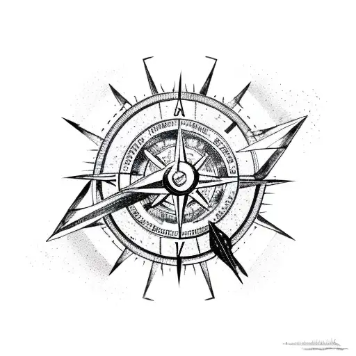 earth, freedom, wind, sail, compass, sea, sustainability tattoo design idea