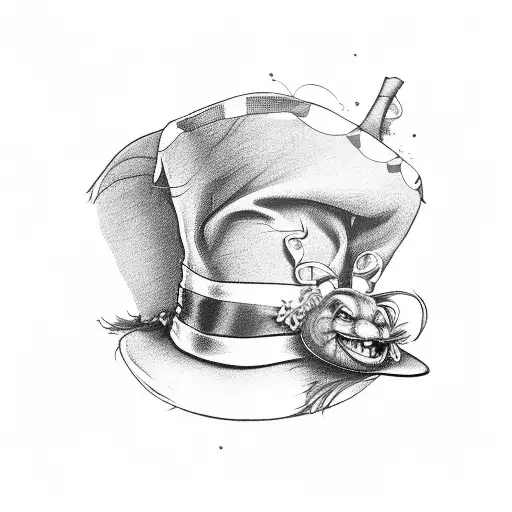 mad hatter tattoo design idea