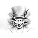 mad hatter tattoo design idea