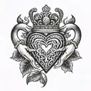 claddagh ring sternum tattoo tattoo design idea