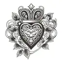 claddagh ring sternum tattoo tattoo design idea