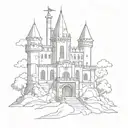 tattoo castle lil peep design, lil peep castle, tribal tattoo, neo tribal tattoo, castle tattoo, y2k, black tattoo tattoo design idea